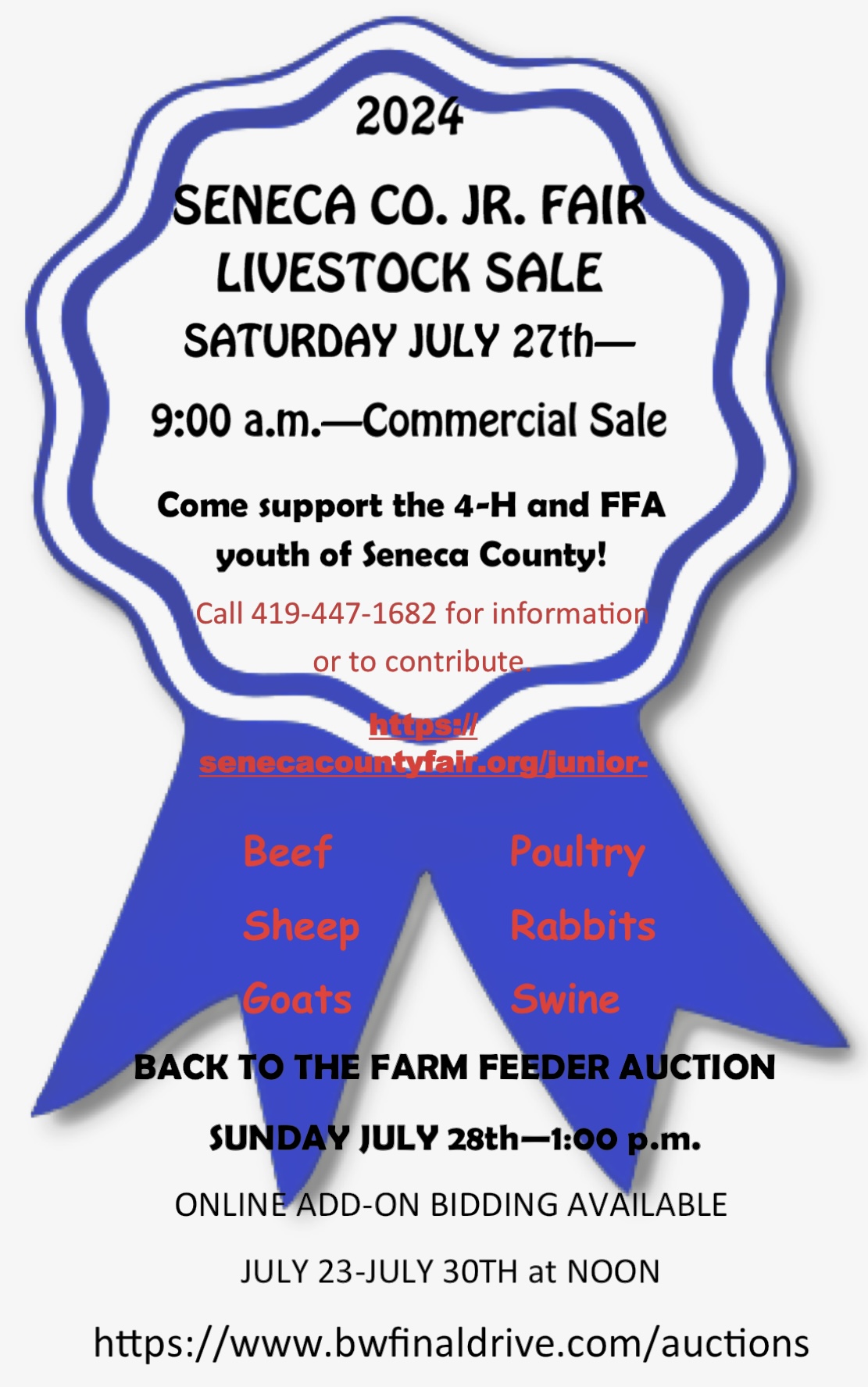 Seneca County Junior Fair Online Bidding