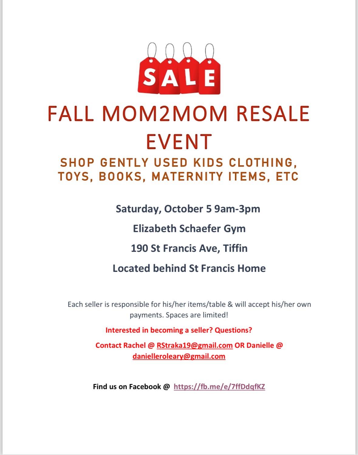 Fall Mom2Mom Resale Event