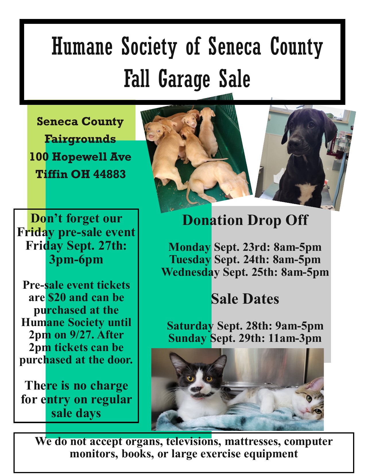 Humane Society Fall Garage Sale | Donation Drop-Off