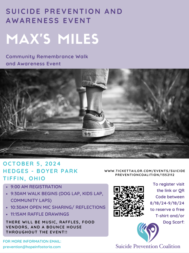 Max's Miles Community Remembrance Walk & Awareness Event