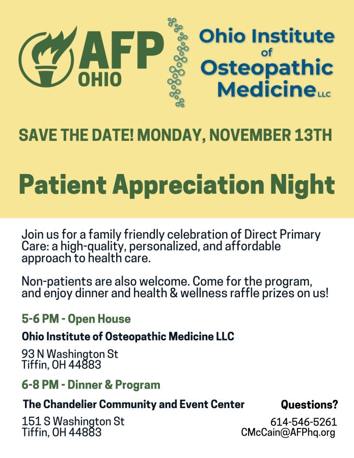 Ohio Institute of Osteopathic Medicine Patient Appreciation Night 