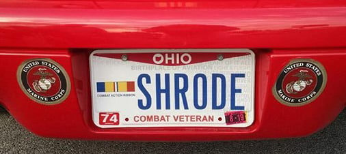 Veteran license plate